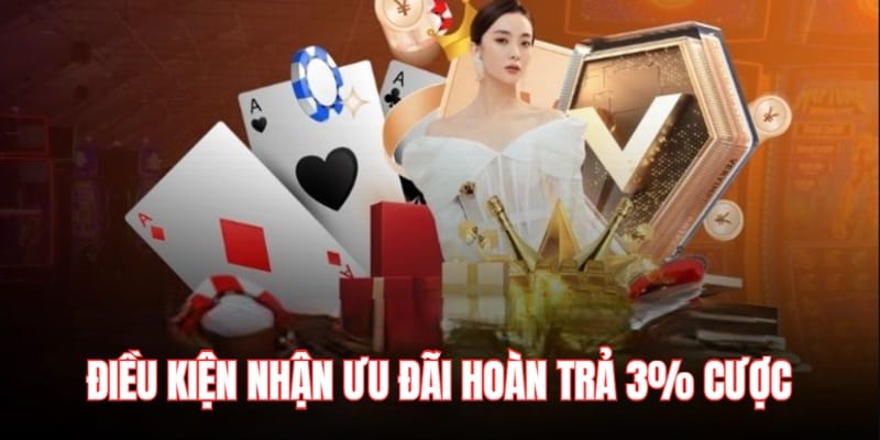 Hoàn Trả 3% Cược - Săn Ngay Ưu Đãi Sốc Tại Nhà Cái MM99 3 Điều kiện nhận ưu đãi hoàn 3% cược từ MM99